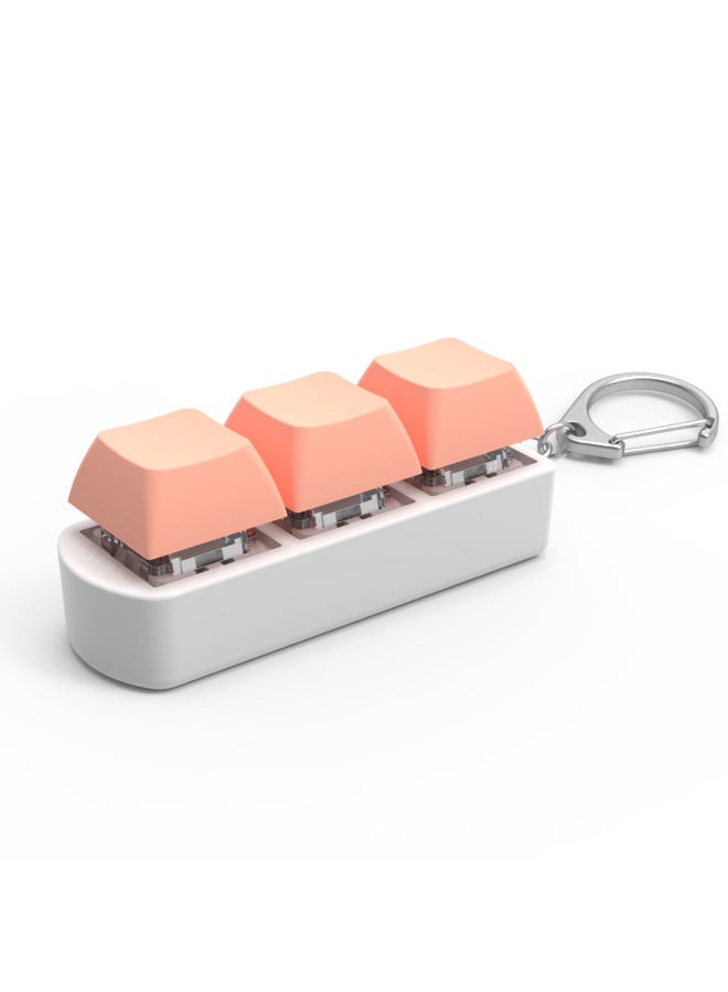 Explosions 3-key Axle Test Device Green Shaft Mechanical Keyboard Axle Test Device With Keychain Transparent Ornaments Luminous Solution-color:Orange + Transparent Bottom Shell  - Image 1