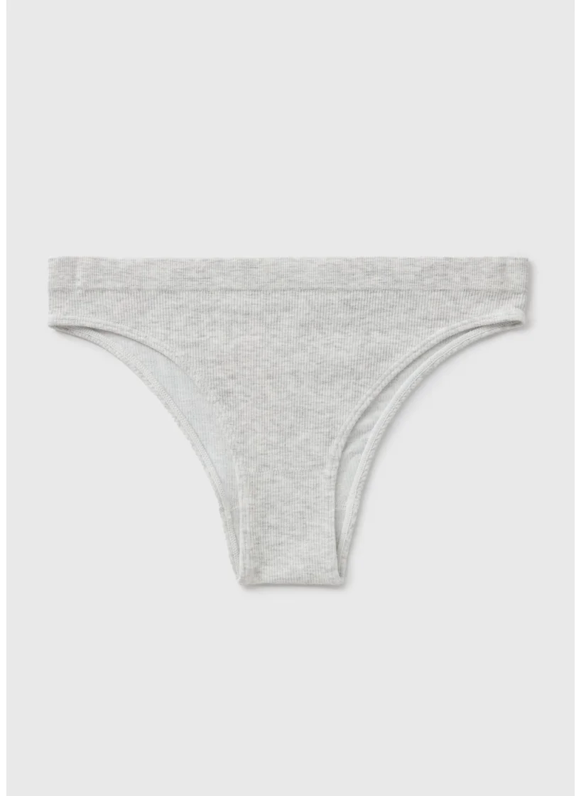Matalan Grey Seamless Brazilian Knickers