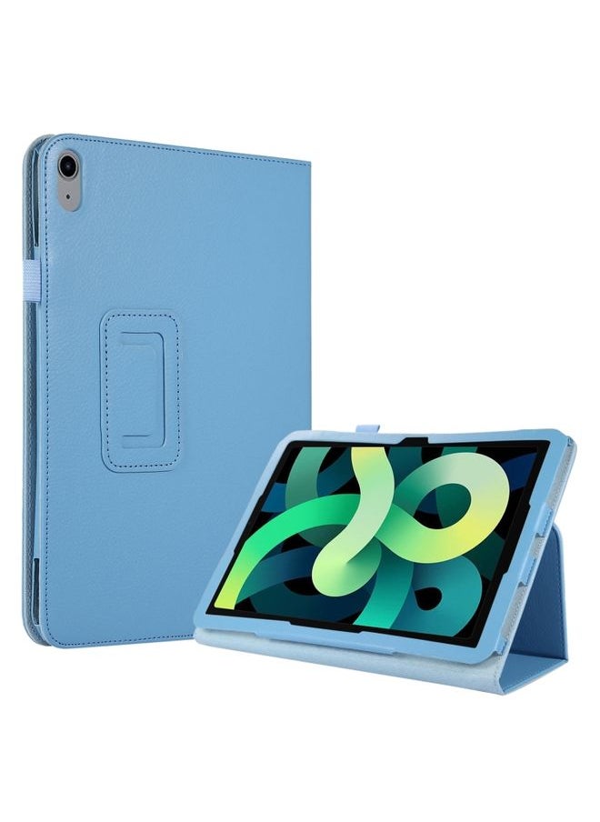 HuHa Case Cover For iPad 10th Gen 10.9 2022 Litchi Texture Leather Smart Tablet Case with Holder Baby Blue 