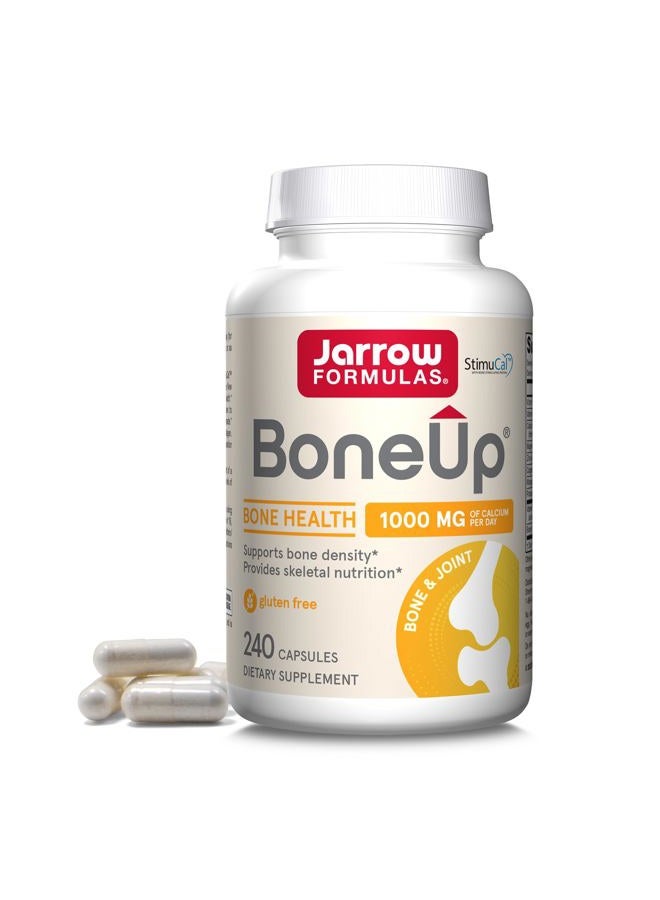 jarrow formulas بون أب لكثافة العظام - فيتامين د3 وك2، دعم الكالسيوم، 240 كبسولة، يعزز التغذية الهيكلية، إمداد يصل إلى 40 يومًا - Image 1