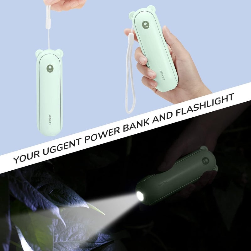 JISULIFE Jizlife Handheld Portable Fan with 4500mAh Power Bank, Up to 37 Hours Runtime - Image 4