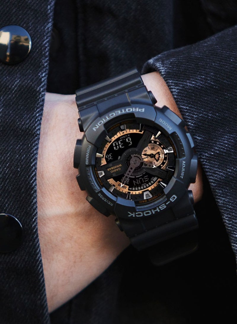 CASIO Men's G-Shock GA110HR-1A Black Rubber Quartz Sport Watch - Image 4