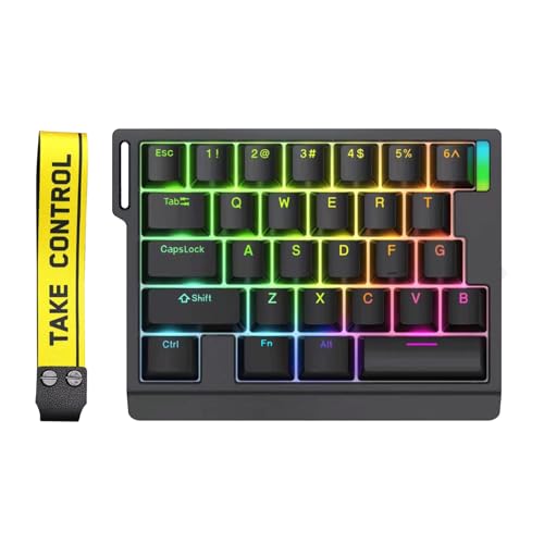ZUOYA HE30 Rapid Trigger Gaming Keyboard,One-Handed Magnetic Switch Hall Effect RGB HotSwap Custom Mechanical Keyboard Adjustable Actuation,8kHz Hyper Polling Rate,SOCD,Mini Macro Gasket Keypad (Black) - Image 1