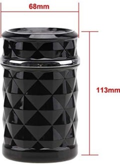 Festive Gallery Car Ashtray, Portable Ashtray for Car, Mini Car Trash Can, Detachable Stainless Steel Ash Tray with Lid, LED Blue Light, Windproof for Outdoor Travel, Home Use  - Image 2