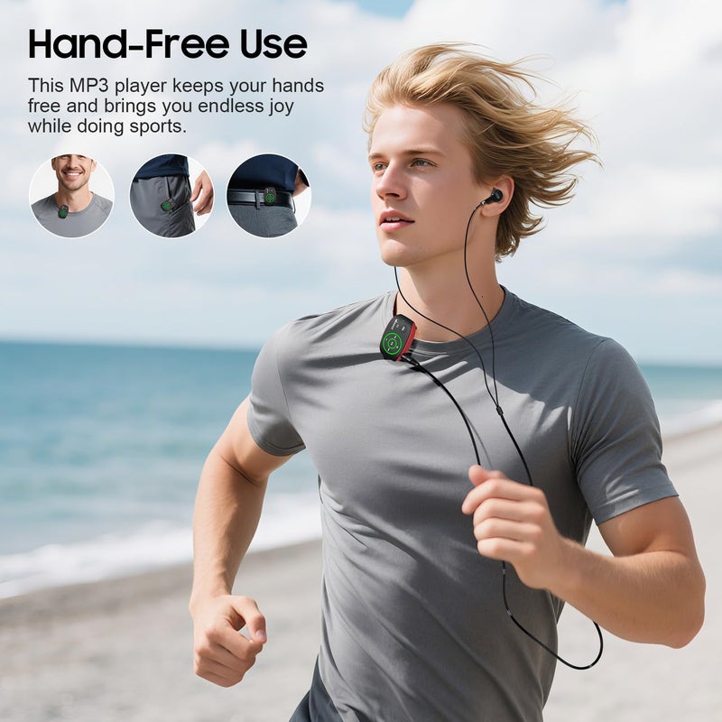 idoooz Mp3 Player with LED Light,idoooz X2 8GB Mini Mp3 Music Player,Clip Mp3 Player for Sports,Gym,Jogging,Running,Lossless Sound Quality - Image 4