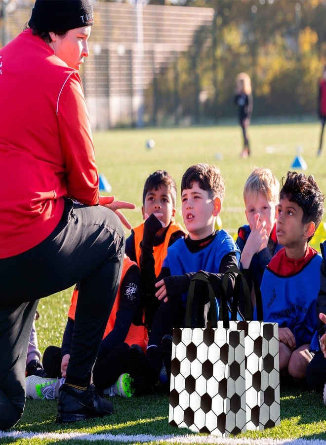 KERINGO 24 PCS Soccer Gift Bags with Handle Soccer Ball Party Supplies Reusable Goodie Bags Non Woven Birthday Party Supplies Goody Bag for Boys Girls - Image 5