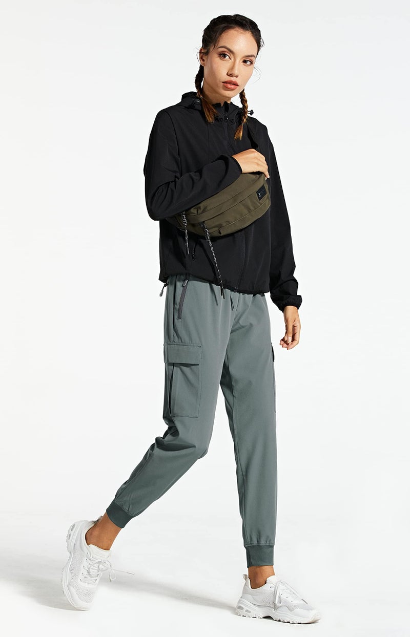 Libin Women's Cargo Joggers Lightweight Quick Dry Hiking Pants Athletic Lounge Casual Travel, Metropolis Gray M - Image 5