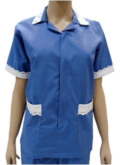 Rannah's Uniform Maid Uniform with Zipper Top and Pants Blue Domestic Helper Uniform  - Image 3