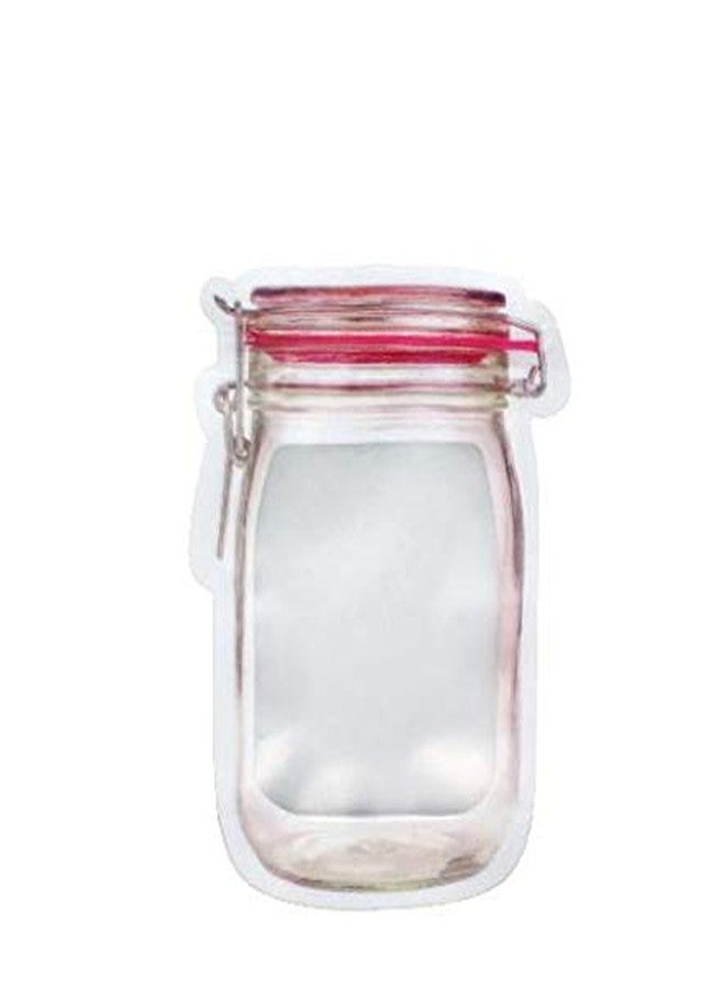 Adaamya JK 15 Pcs Mason Jar Bottles Bags, Jar Pouch for Food Storage Bag Jar Pouch for Fridge Zip Lock Bags Reusable Airtight Seal Storage Bags (15 pcs) (500) - Image 1