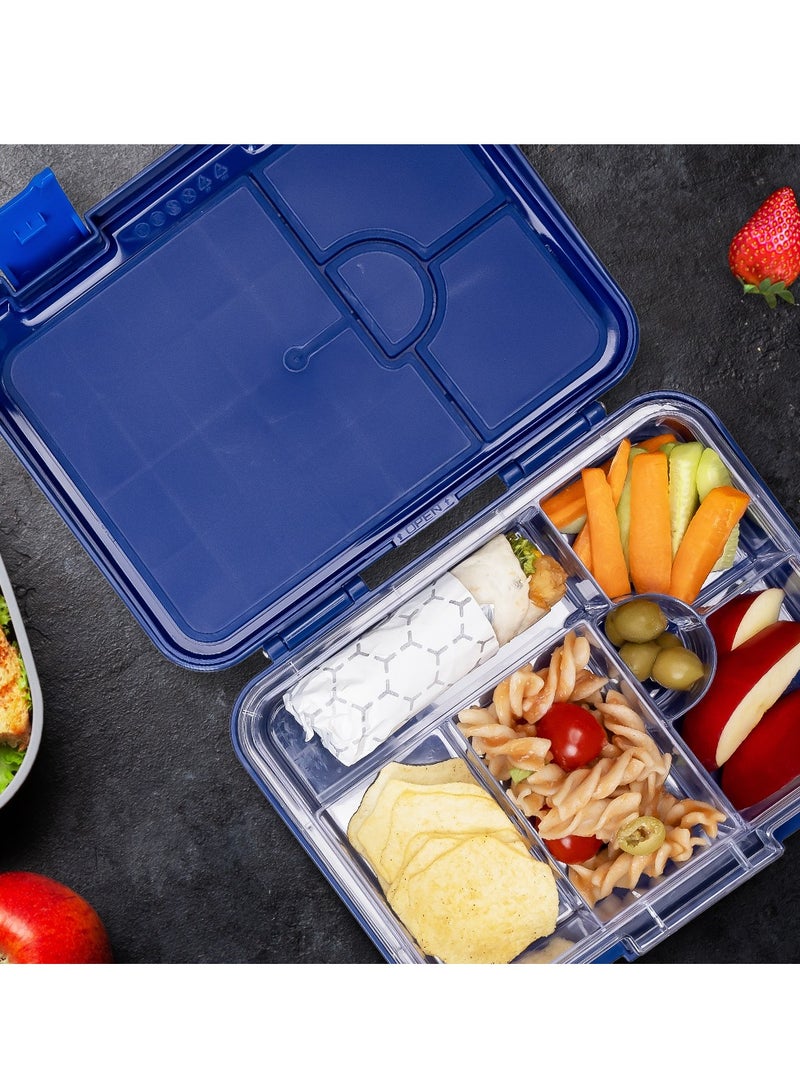 Eazy Kids صندوق غداء إيزى كيدز مع حقيبة غداء معزولة ومجموعة قواطع - مجموعة - كل، نوم، لعبة أزرق - Image 4