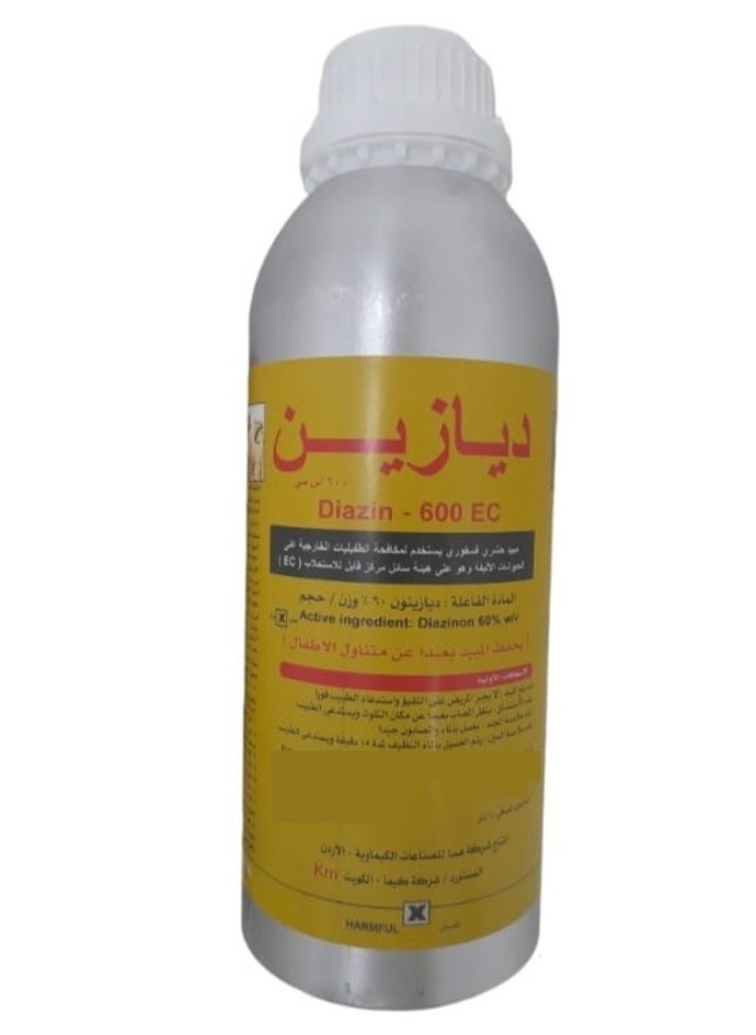 ديازين - سائل مبيد حشرى ديازين EC 600 لمكافحة الطفليات الخارجية على الحيوانات الأليفة 1 لتر - Image 1