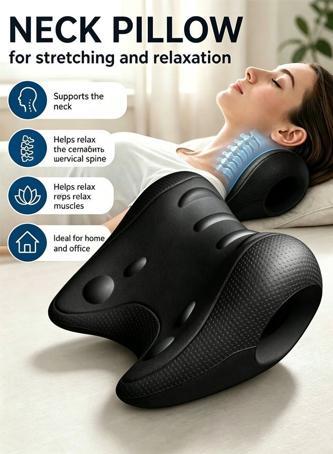 Keranixy Neck and Shoulder Relaxer, Cervical Traction Device for TMJ Pain Relief and Cervical Spine Alignment, Chiropractic Pillow, Neck Stretcher,Neck Pain Relief - Image 1