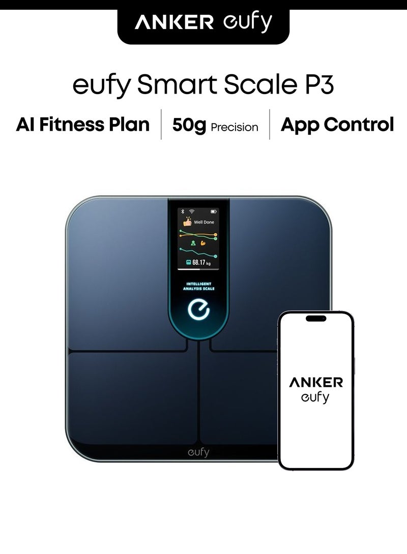 eufy Wi-Fi Fitness Tracking Smart Scale P3 Intelligent Analysis 3d Virtual Body Mode Bluetooth Weight Scale And 16 Measurement Digital Scale With Heart Rate - Image 1