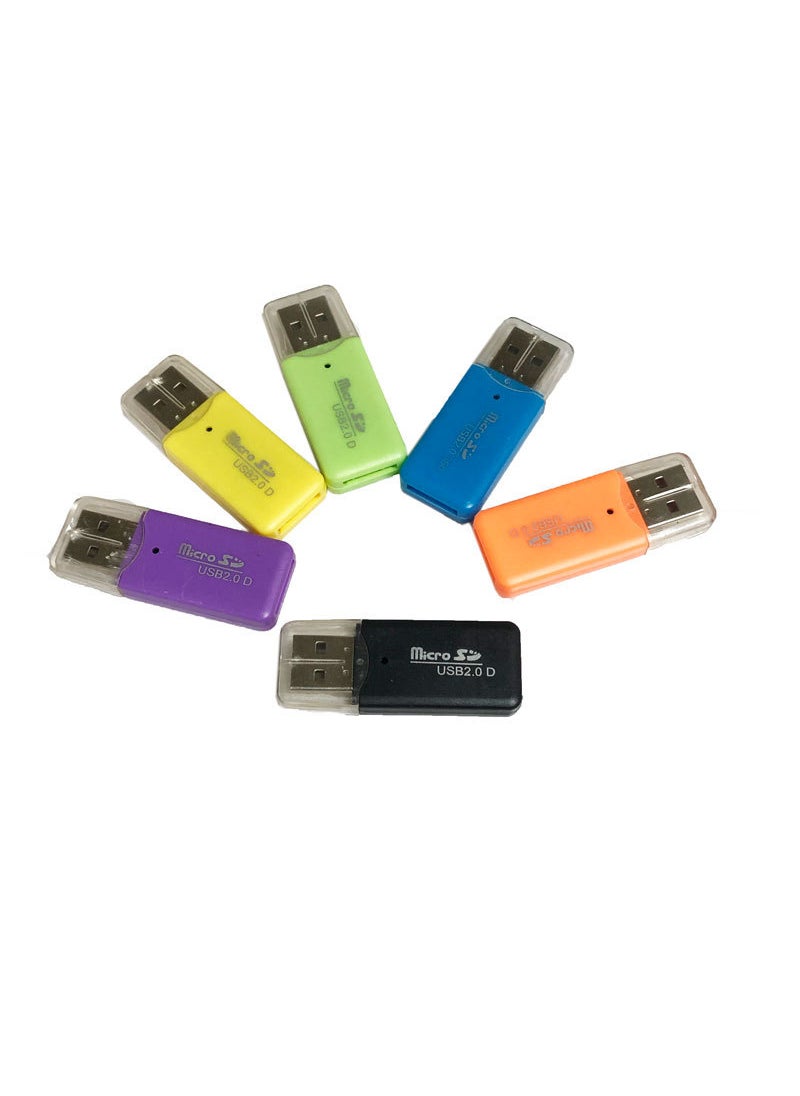 Generic Cool Mini SD/TF Memory Card Reader High-Speed 2.0 for Dash Cams About 3% defective rate (black, yellow, purple, blue and green) 