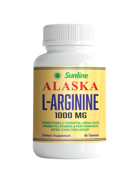 Sunline Alaska L-Arginine 1000 mg, 90 Capsules - Nitric Oxide Precursor for Vascular Health
