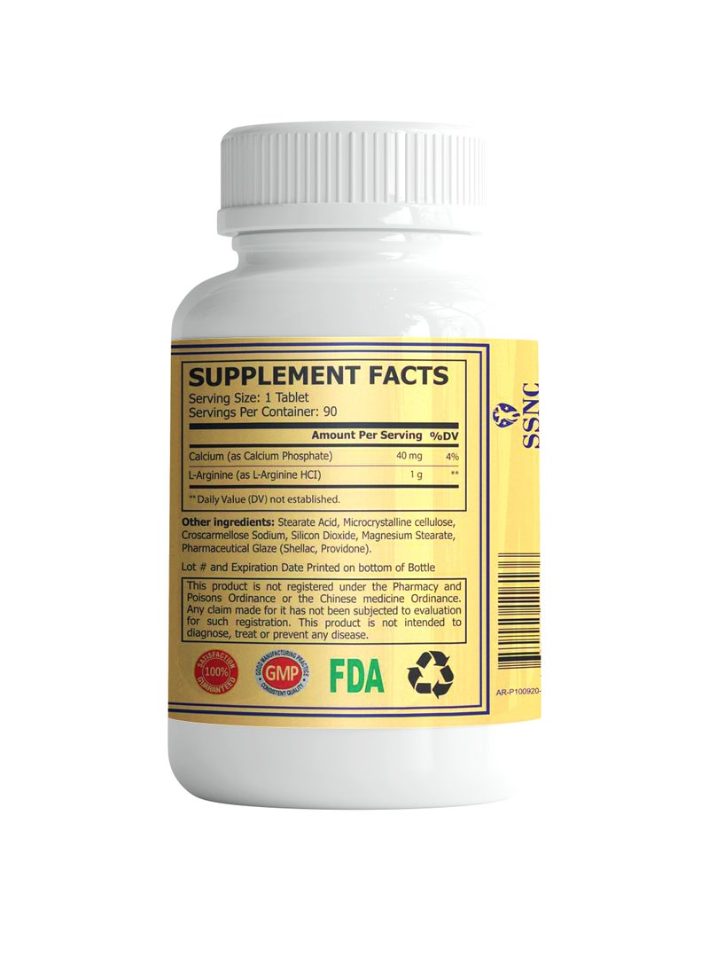 Sunline Sunline Alaska L-Arginine 1000 mg, 90 Capsules - Nitric Oxide Precursor for Vascular Health  - Image 3