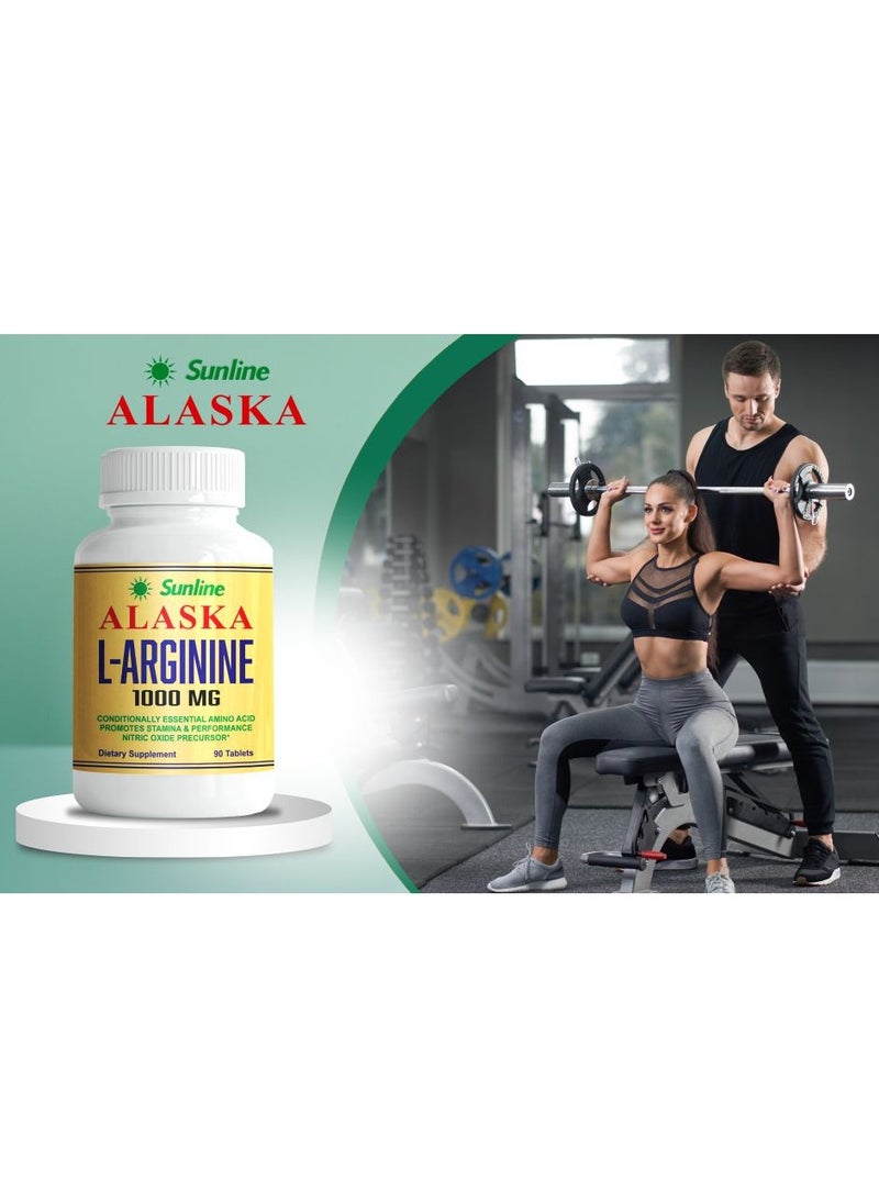 Sunline Sunline Alaska L-Arginine 1000 mg, 90 Capsules - Nitric Oxide Precursor for Vascular Health  - Image 4