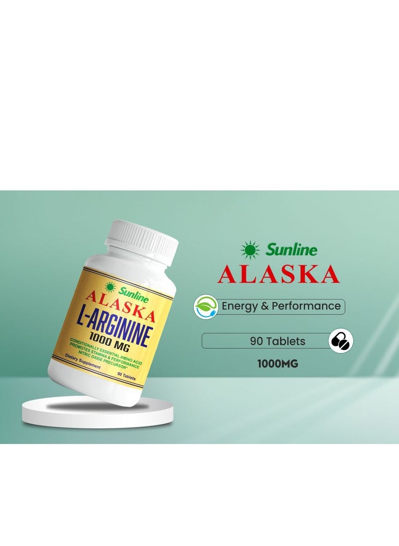 Sunline Sunline Alaska L-Arginine 1000 mg, 90 Capsules - Nitric Oxide Precursor for Vascular Health  - Image 5