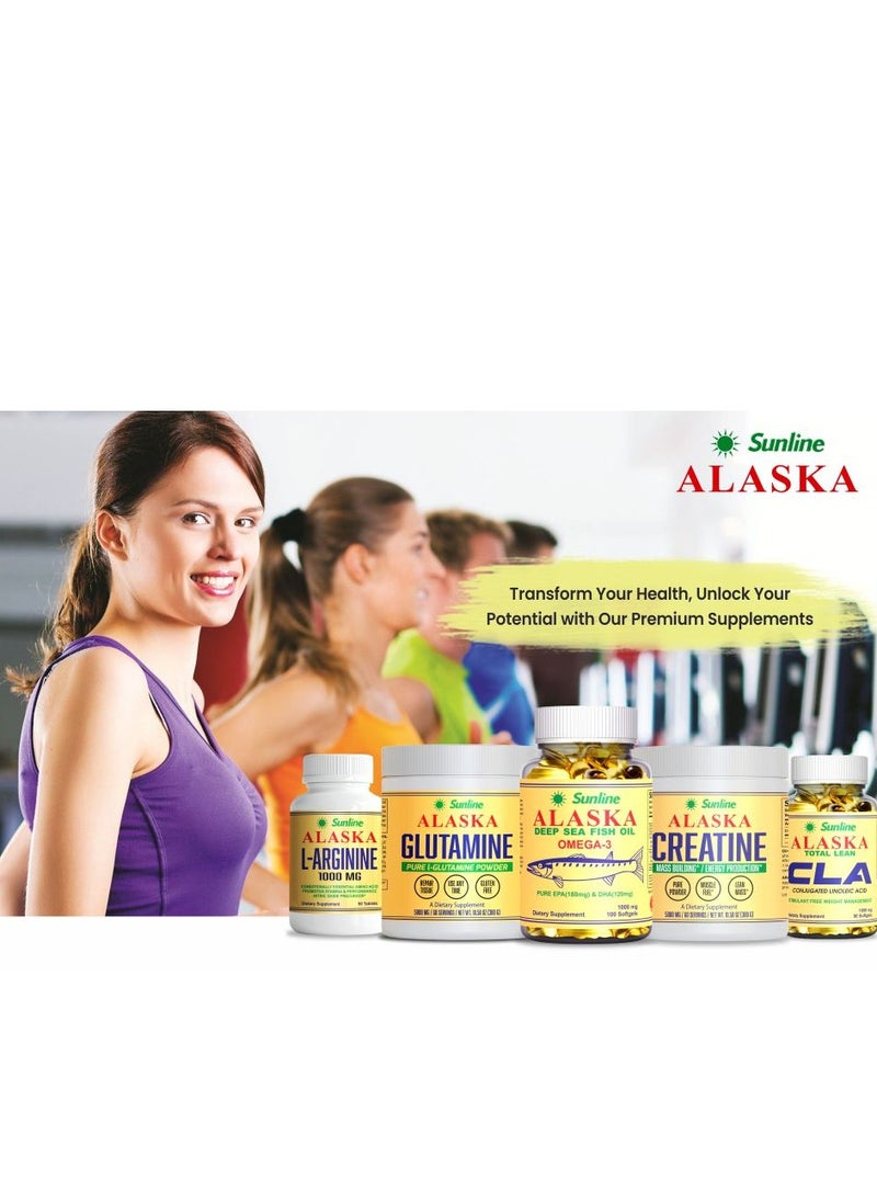 Sunline - Sunline Alaska L-Arginine 1000 mg, 90 Capsules - Nitric Oxide Precursor for Vascular Health - Image 1