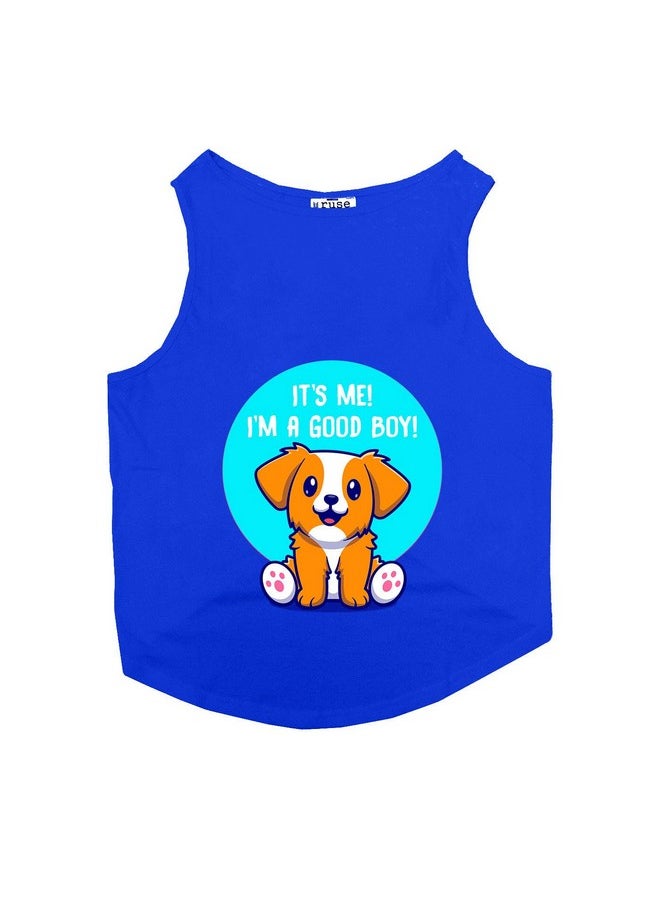 rusepin Set Of 2 I M A Good Boy & Gonna Soak Pup The Sun Printed Dog Tank Round Neck Sleeveless Vest T-Shirt/Tees Apparel/Clothes/Combo Tees Gift For Dogs(Royal Blue & White/Xl (Retrievers, Labs Etc.)  - Image 4