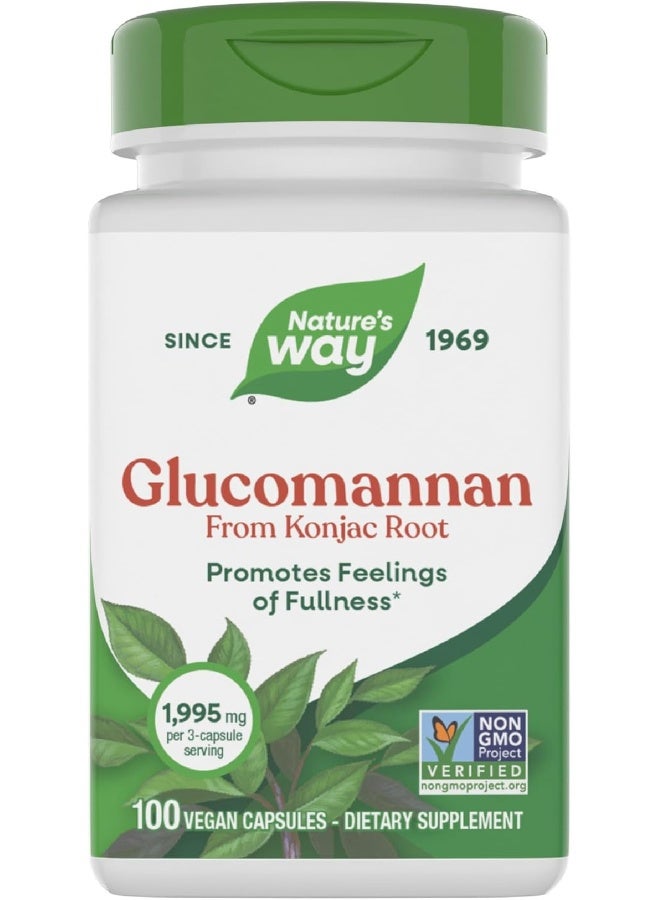 Nature's Way Glucomannan from Konjac Root, 1995 mg - 100 Vegan Capsules Packaging May Vary - Image 1