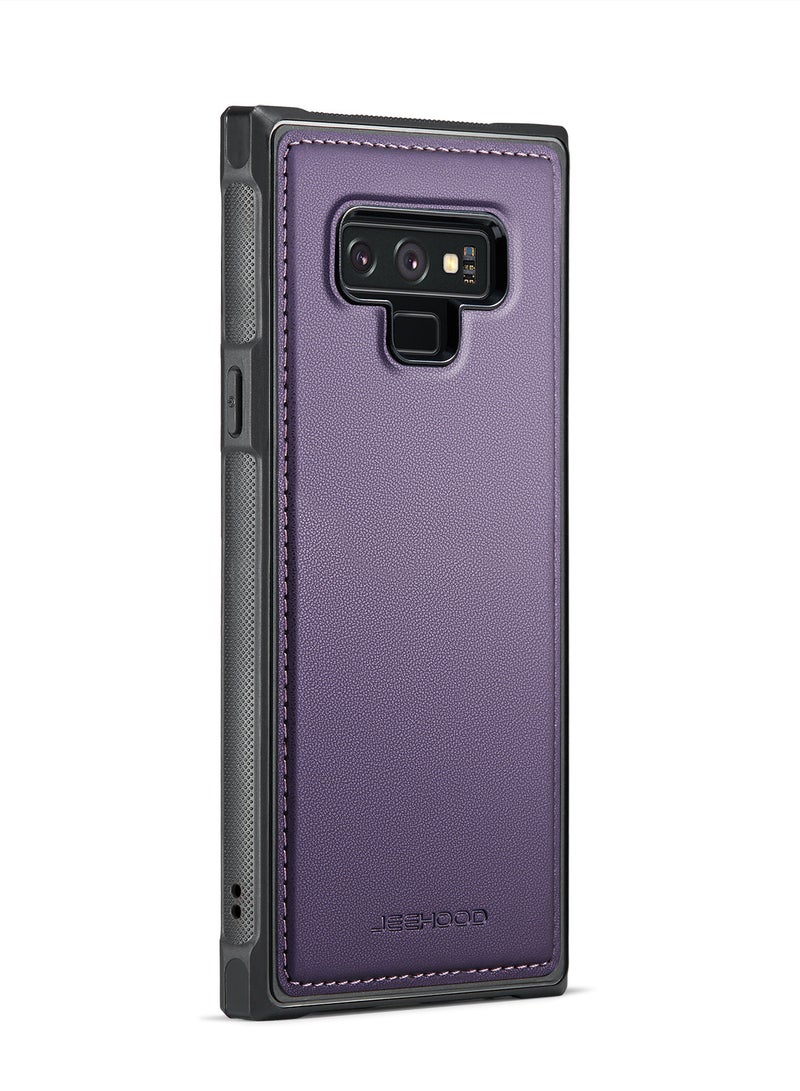 JEEHOOD CaseMe Phone Case Compatible with Samsung Galaxy Note 9 Luxury PU Leather Back Cover Cover Compatible with Samsung Galaxy Note 9 - Purple - Image 2