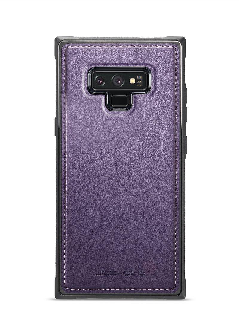 JEEHOOD CaseMe Phone Case Compatible with Samsung Galaxy Note 9 Luxury PU Leather Back Cover Cover Compatible with Samsung Galaxy Note 9 - Purple - Image 3