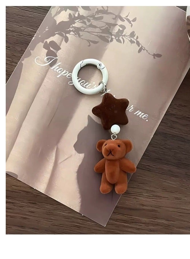 NIBEMINENT Phone Charm/ Chain Strap for Women Girls,Little Dog Star Curling Hair Cell Phone Case Lanyard Wrist Strap