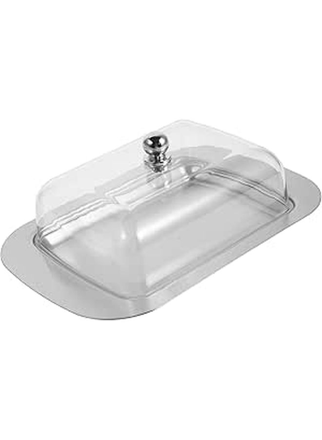 Stainless Steel Butter Dish With Lid Refrigerator Container For Cheese And Kitchen Storage - Image 1