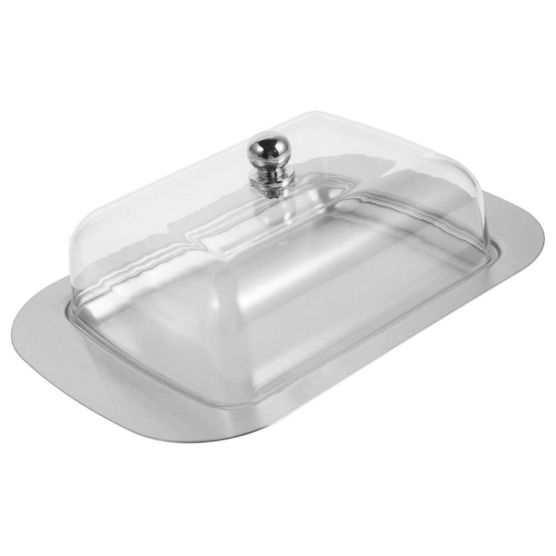 Stainless Steel Butter Dish With Lid Refrigerator Container For Cheese And Kitchen Storage - Image 2