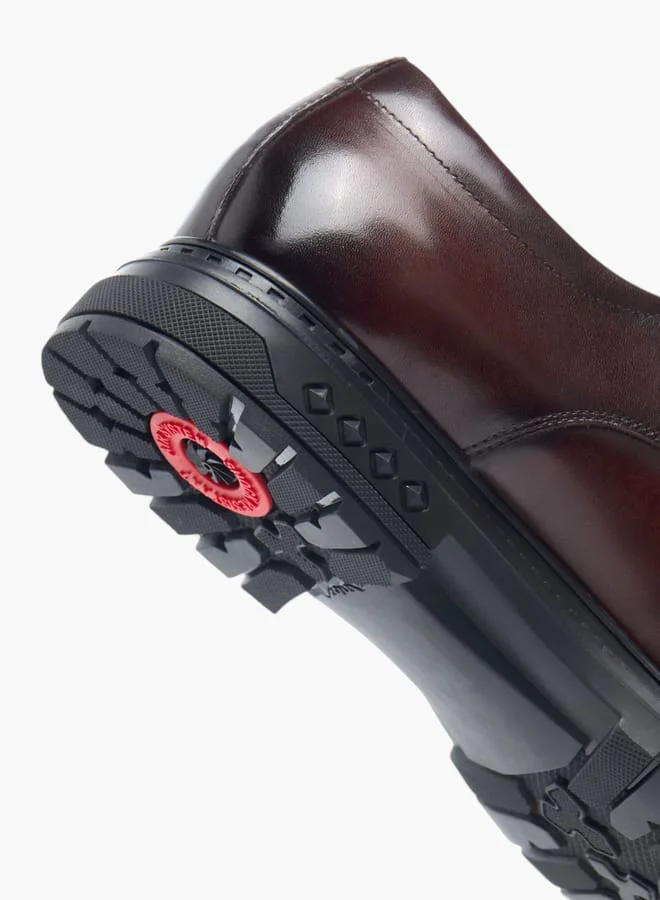 Le Confort Mens Solid Derby Shoes With Lace-Up Closure