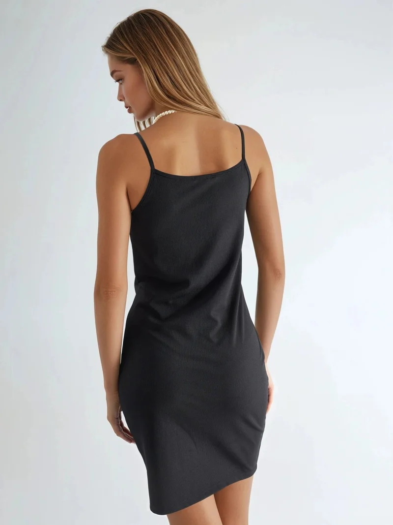 Hiccup Black Strappy Bodycon Mini Dress Ellie Collection for Women | Best Price UAE
