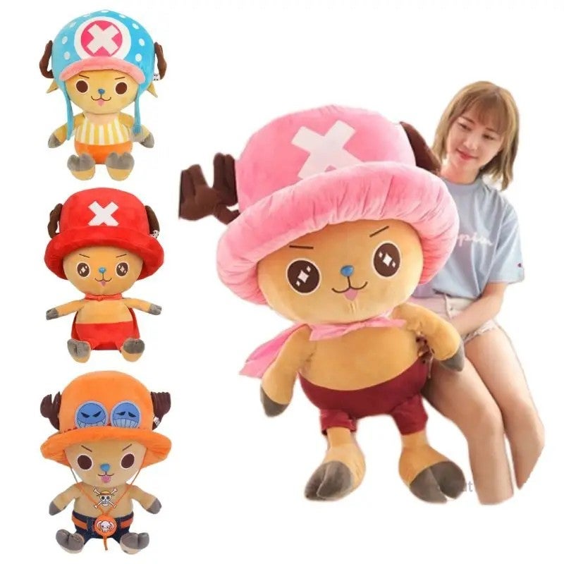 Bluejw High Quality 10-75cm Kawaii Luffy & Chopper Stuffed Animal Toys – Official Anime Cartoon Plush Figures Filled with Soft PP Cotton, Perfect Birthday Gift for Kids and Fans - Image 2