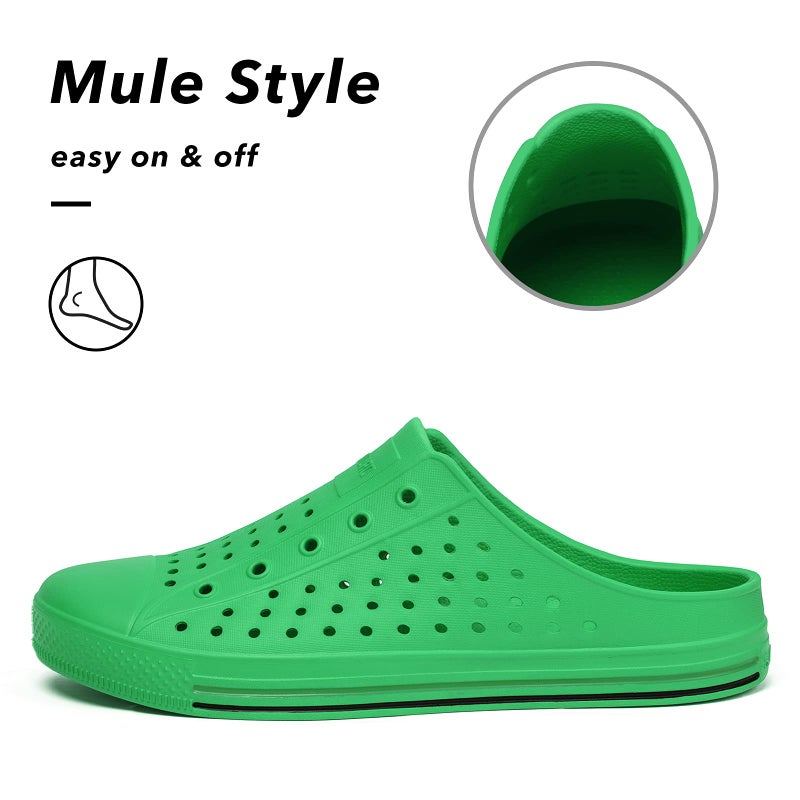 SAGUARO Women's Men's Garden Clogs Shoes Casual Slippers Unisex Quick Drying Sandals Summer Anti-Slip Beach Shoes Light Green 6.5 Women/4.5 Men - Image 5