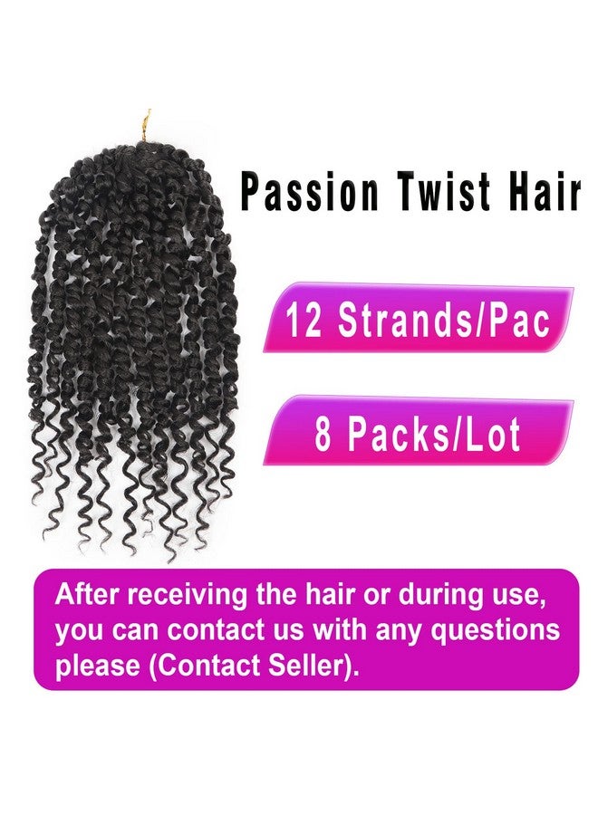 Bileaf Pre-twisted Passion Twist Crochet Hair 10 Inch 8 Packs Crochet Passion Twists, Pre Looped Short Passion Twist Hair Crochet Braids Bohemian Crochet Hair #2 - Image 4