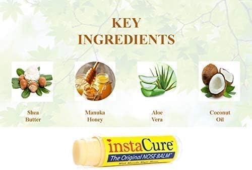 INSTACURE Original Nose Balm. Fast Relief for Cracked Dry & Sore Noses with Raw Manuka Honey Vitamin E Shea Butter Aloe Vera Oil. Heals Dog’s Dry Cracked Nose (1 Pack) - Image 2