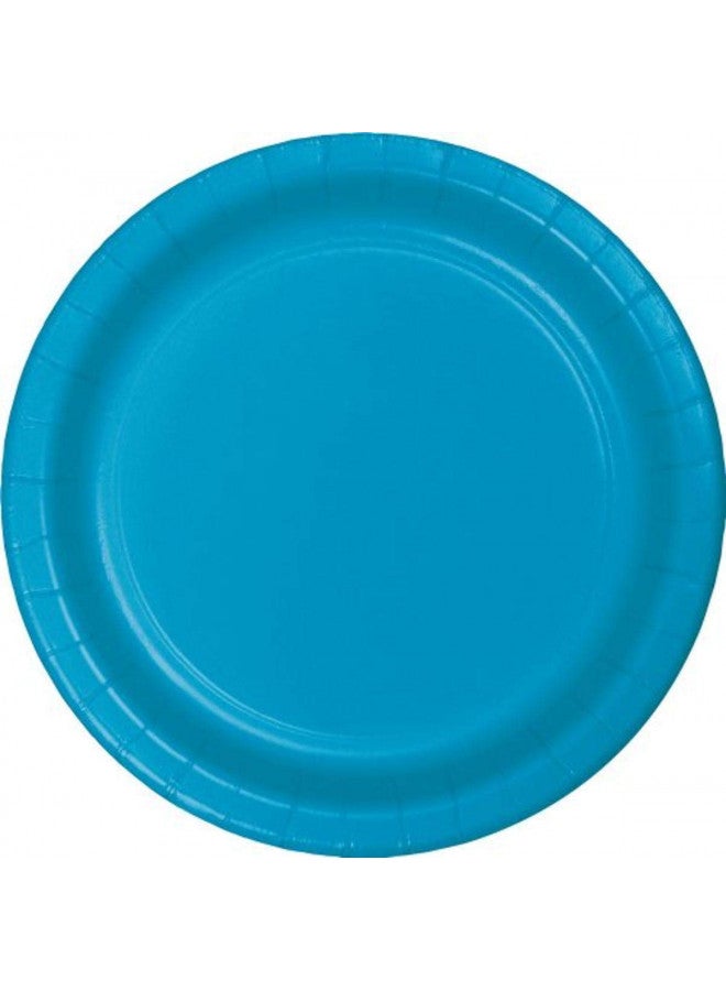 Creative Converting Touch of Color 24 Count Paper Lunch Plates, Turquoise