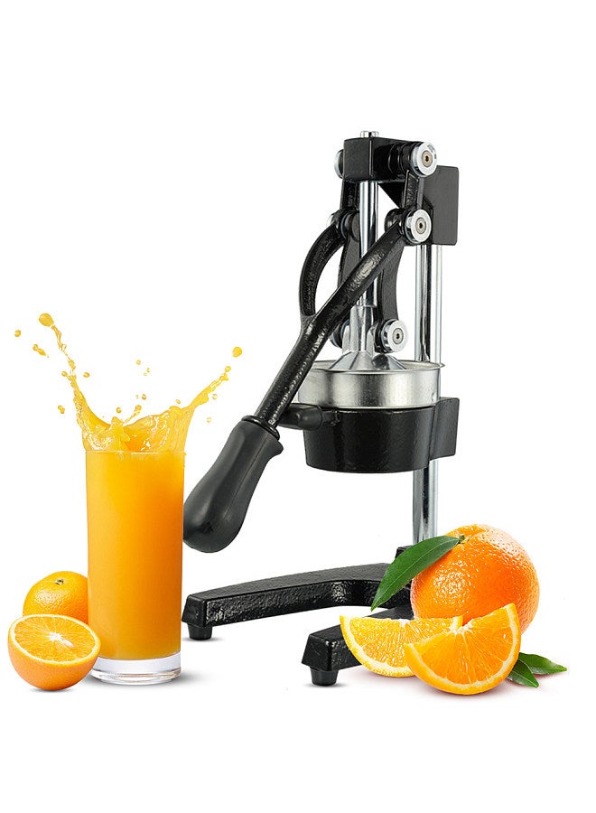 Hand Press Juicer Machine Kitchen Cast-Iron Orange Juice Squeezer Commercial Heavy-Duty Countertop Stainless Steel Sturdy Manual Citrus Press  - Image 1