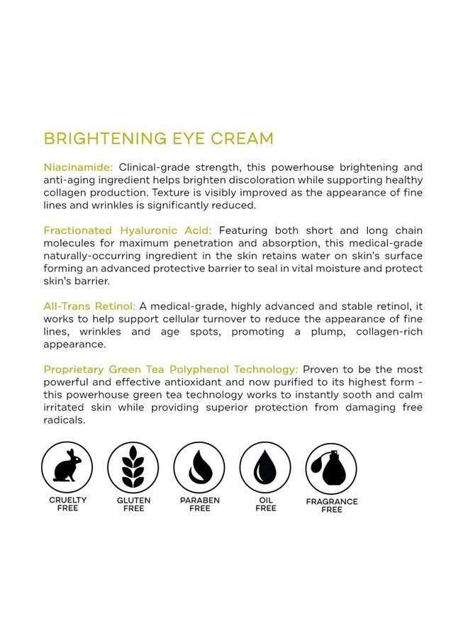 Replenix Brightening Eye Cream - Medical Grade Dark Circle Under Eye Treatment, Ultra Hyrdating, Brightening, Reduced Undereye Puffiness, 0.5 oz. - Image 5