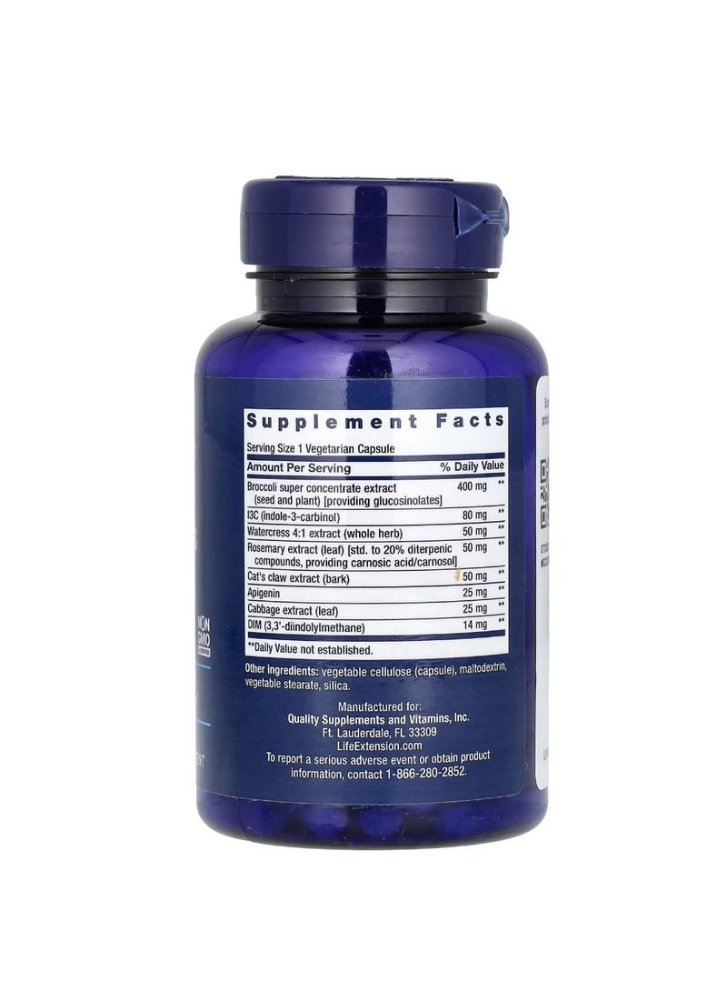 Life Extension Triple Action Cruciferous Vegetable Extract 60 Vegetarian Capsules - Image 2