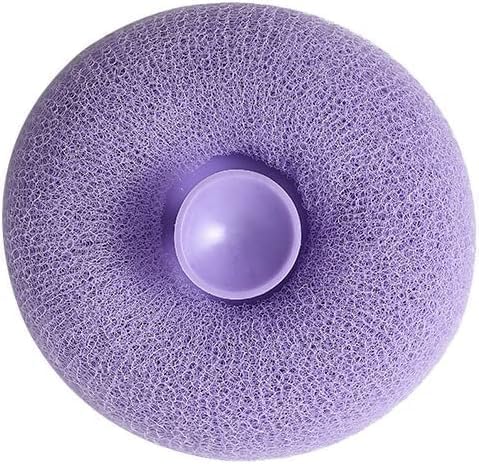 CLICKSWIFT إسفنجة استحمام مقشرة CLICKSWIFT لإزالة الطين والأوساخ للجسم || لوفة رغوية دائرية للرجال والنساء والأطفال || فرك فائق النعومة مع كوب شفط 1 قطعة متعددة الألوان - Image 3