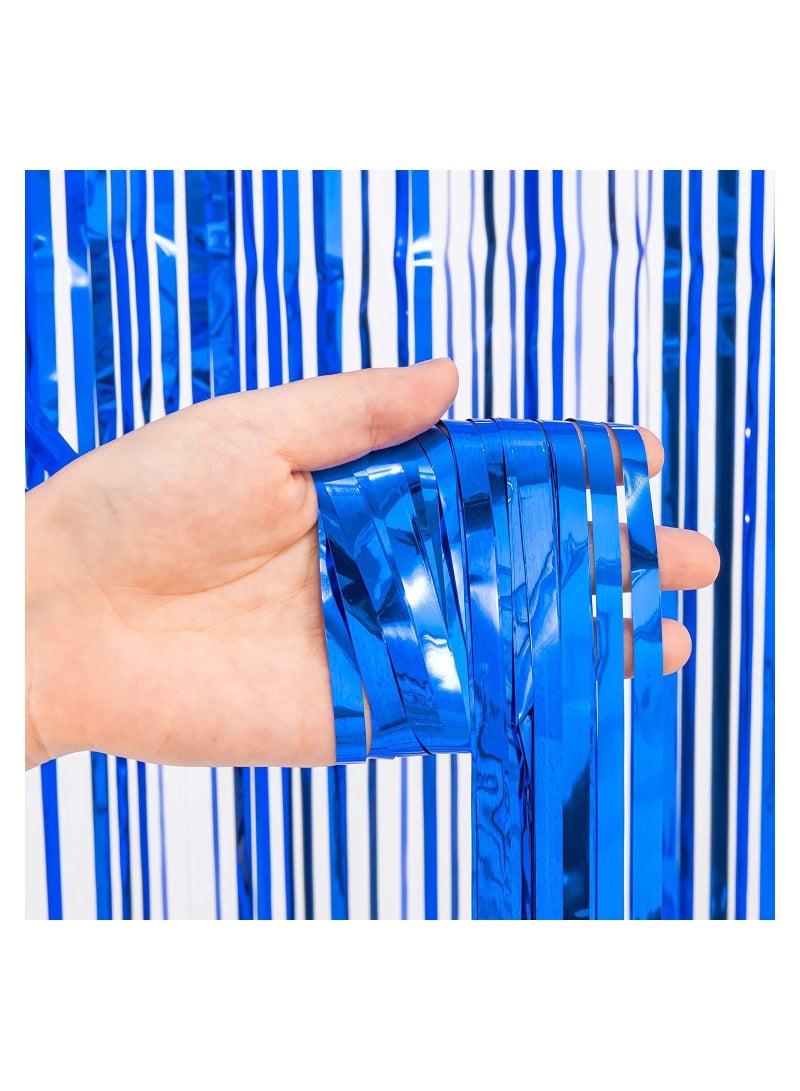 Highland 1-Piece Metallic Foil Fringe Curtain for Birthday - Image 2