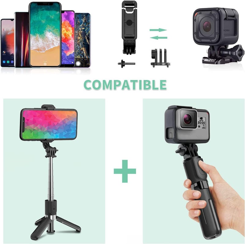 Kratos Upgraded 2026 Extendable Selfie Stick Tripod Stand up to 100 cms Long, 360° Rotation, Compatible with iPhone, Samsung, Vivo, Redmi, Oppo, Gopro and All Smartphones with Bluetooth Remote - Image 4
