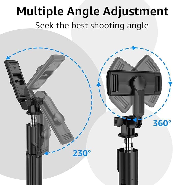 Kratos Upgraded 2026 Extendable Selfie Stick Tripod Stand up to 100 cms Long, 360° Rotation, Compatible with iPhone, Samsung, Vivo, Redmi, Oppo, Gopro and All Smartphones with Bluetooth Remote - Image 2