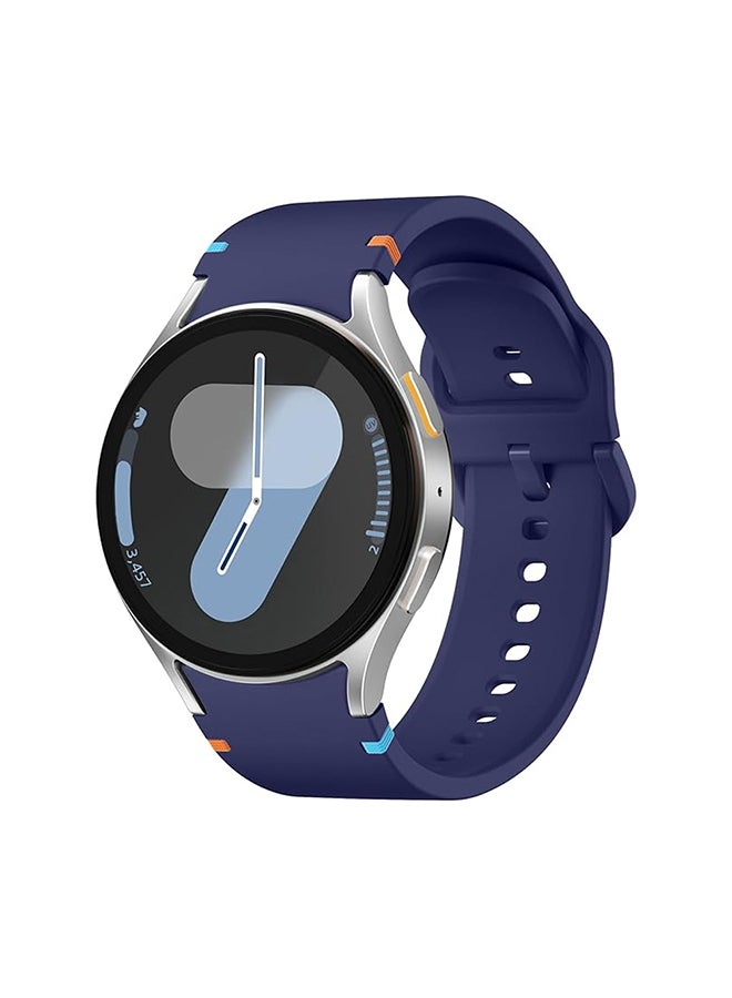 O Ozone Silicone Bands For Samsung Galaxy Watch 8 Band 40mm 44mm, Galaxy Watch 8 Classic Band 46mm, Waterproof Soft Sport Strap for Women Men- Dark Blue - Image 1