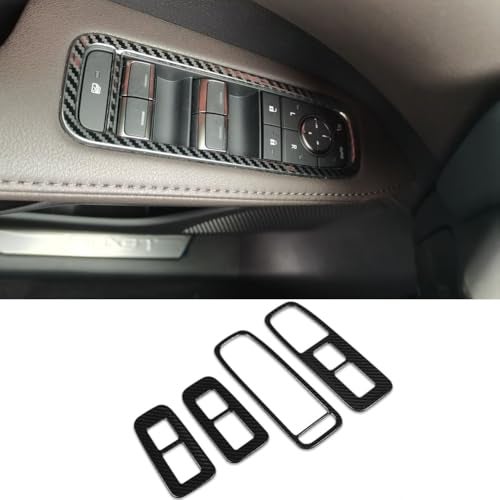 Beautost Fit for Lexus RX RX350 RX350h RX500h F SportTX TX350 TX500h TX550H 2023 2024 2025 2026 Interior Window Switch Console Panel Cover Trims Carbon Fiber Black - Image 1