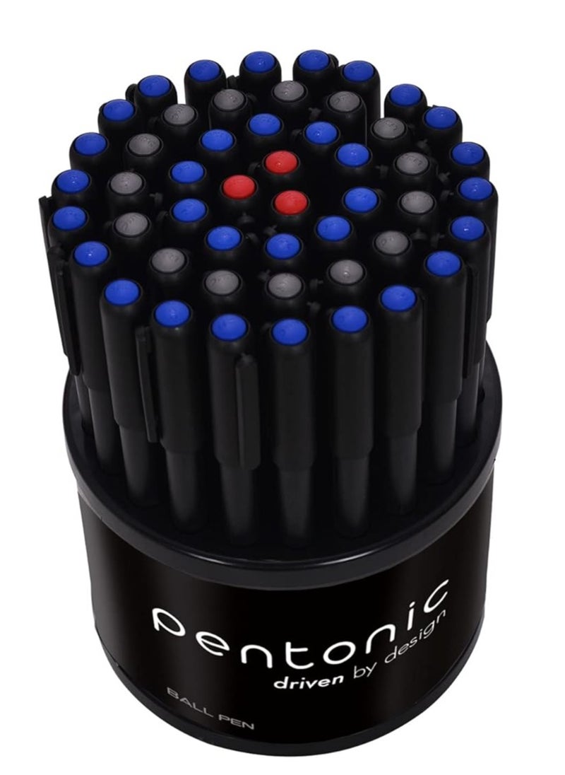 Pentonic - Pentonic Plastic Linc Ball Point Pen (Blue, Black, Red) Pack of 50 - Image 1