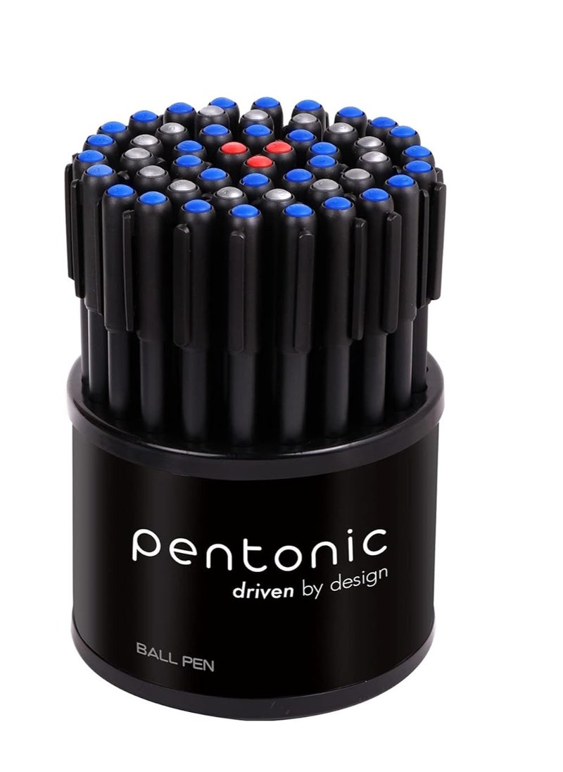 Pentonic - Pentonic Plastic Linc Ball Point Pen (Blue, Black, Red) Pack of 50 - Image 1