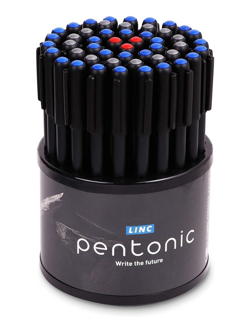 Pentonic - Pentonic Plastic Linc Ball Point Pen (Blue, Black, Red) Pack of 50 - Image 1