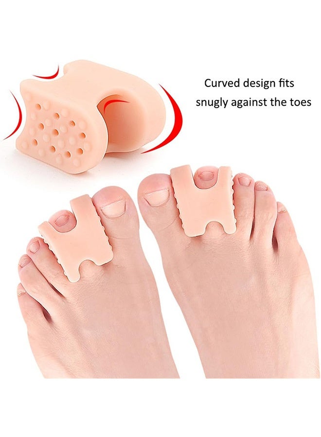 MXN 4 Pairs Toe Separators for Women & Men - Soft Gel Hammer Toe Splints Thick Toe Straighteners for Curled Toes, Claw Toe, Crooked Toe, Hammer Toes - Breathable and Durable - Image 4